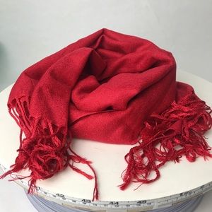 Faux Cashmere Pashmina NWT - Crimson Red